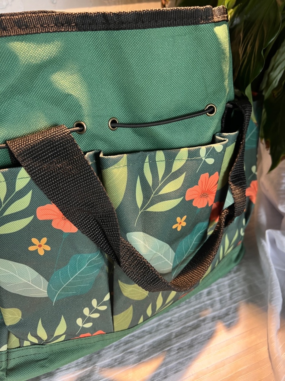 Green Floral Utility Organizer Expandable Tote by GeeDuo Garden Tools - Picture 7 of 16